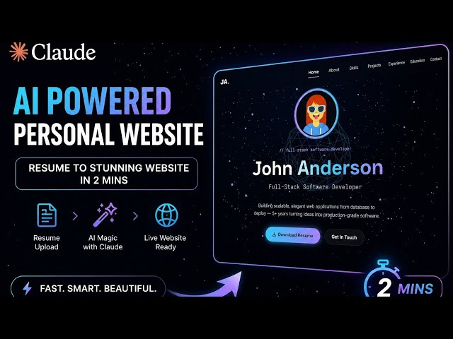 🚀 Anyone Can Turn a Resume into a Stunning 3D Portfolio Website with AI!