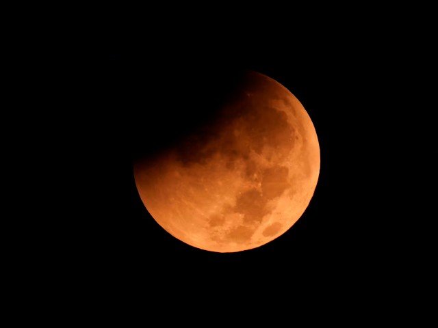 This is what the lunar eclipse looked like from the City of Buenos Aires
