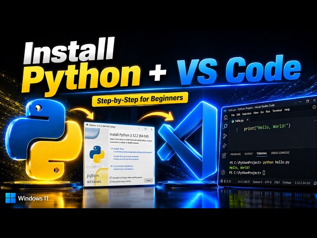 How to Run Python in VS Code on Windows 2026| First Python Program