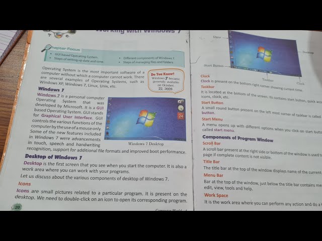 computer class 4th chapter 3 working with windows 7 question and answers