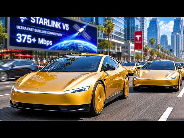Tesla Cybercab FINALLY Upgraded: New Starlink V5 Hits 375 Mbps