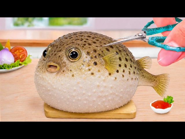 Quick & Easy Recipes 🐟 How to Cook Miniature Grilled Crispy Fish with Salad | Petite Cooking
