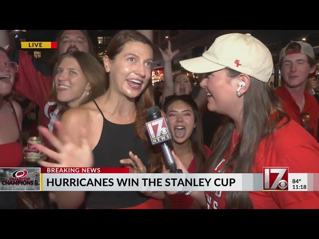 Canes fans celebrate Stanley Cup win in downtown Raleigh