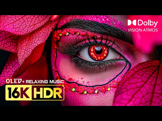This 16K Video blow your mind | OLED Dolby Vision 120fps | Stress Relief Music (8K/4K ULTRA HD TV)