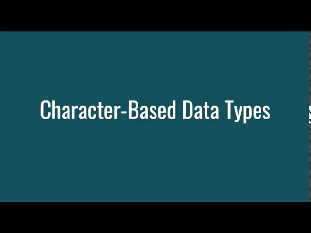 Java Coding for Beginners: Character Based Data Types