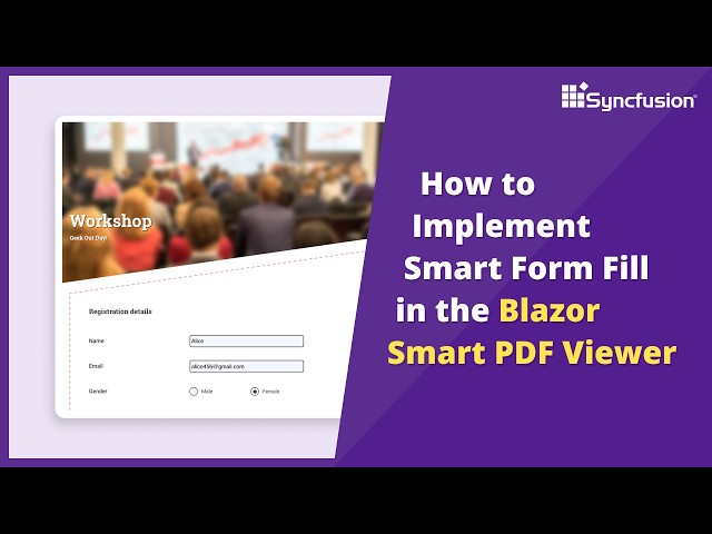How to Implement Smart Form Fill in the Blazor Smart PDF Viewer
