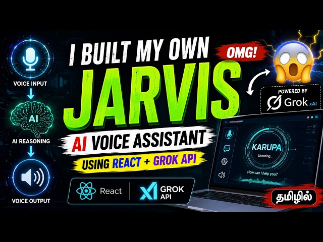 I Built My Own JARVIS AI Assistant 🤯 [தமிழில்] | React + Grok API