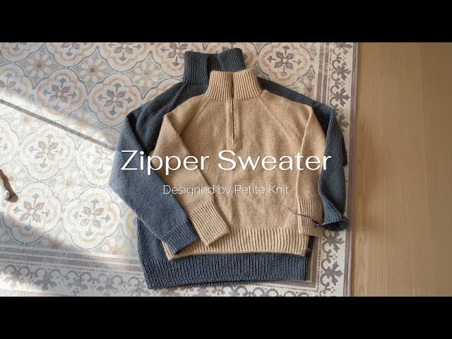 Zipper Sweater by Petite Knit | Differences in men's | Installing a zipper | Finished object