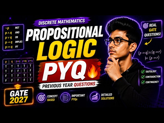 Propositional Logic PYQs | Discrete Mathematics | GATE 2027 | Previous Year Questions