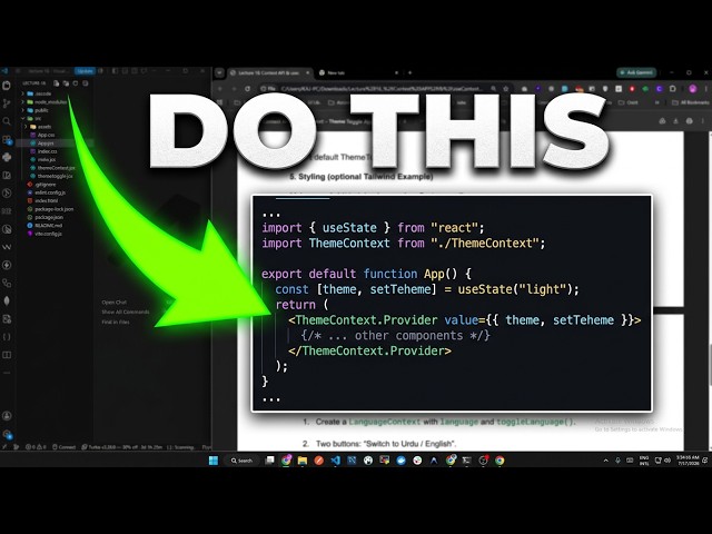 Learn React Context API & useContext in One Video | Lecture 16