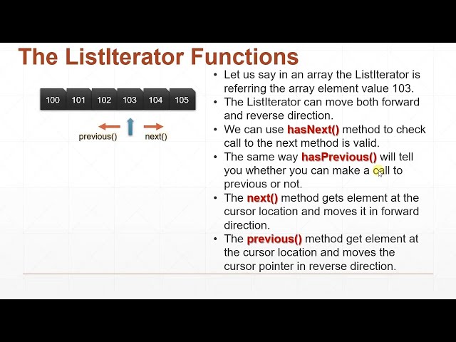 Java Collections - Java ListIterator To Iterate Forward and Backward | Java Tutorial Part 1 #021