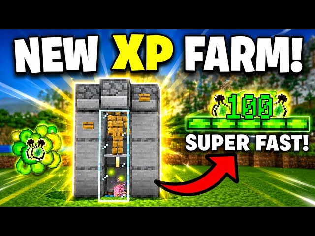 😱 NEW XP FARM Gives 100+ LEVELS FAST! (Minecraft Bedrock 1.21+)