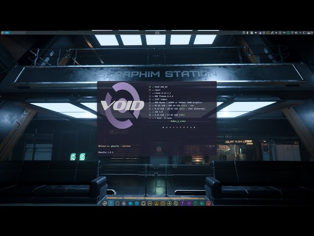 Ghostty emulador de terminal multiplataforma.