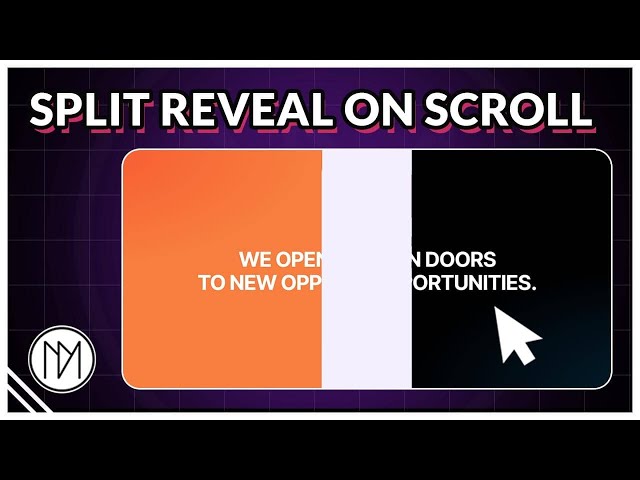 Split Reveal On Scroll like Door/Window - Elementor and GSAP Tutorial