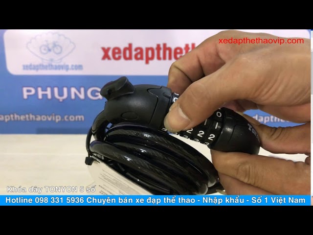 Khóa xe đạp thể thao TONYON 5 số, Mã: D17K5 | Trùm xe đạp thể thao/Phụ kiện 0983315936
