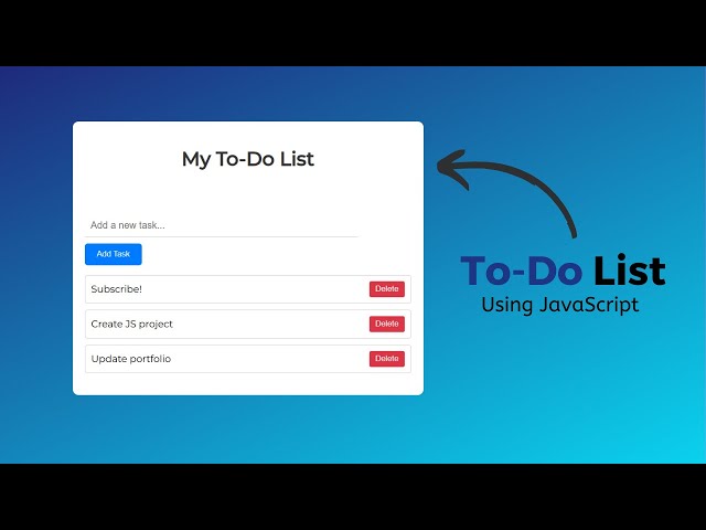 To - Do List Using JavaScript! | Project 1 #javascript #coding