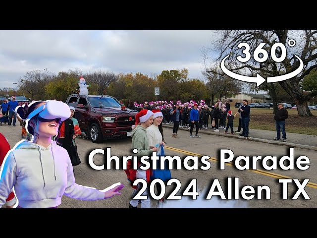 Allen Rotary Christmas Parade 2024 | 360° POV from Top-Mounted Camera 8K VR