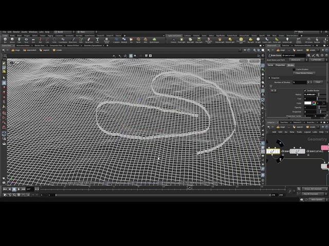 Drawing a Curve = a Full Fence. Houdini Procedural Generator Demo