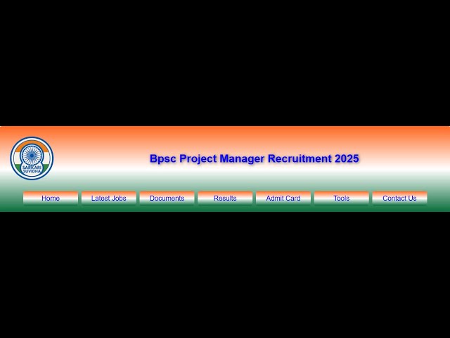Bpsc Project Manager Recruitment 2025