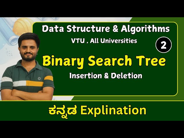 Binary search  trees - insertion & Deletion |Data structures and algorithms