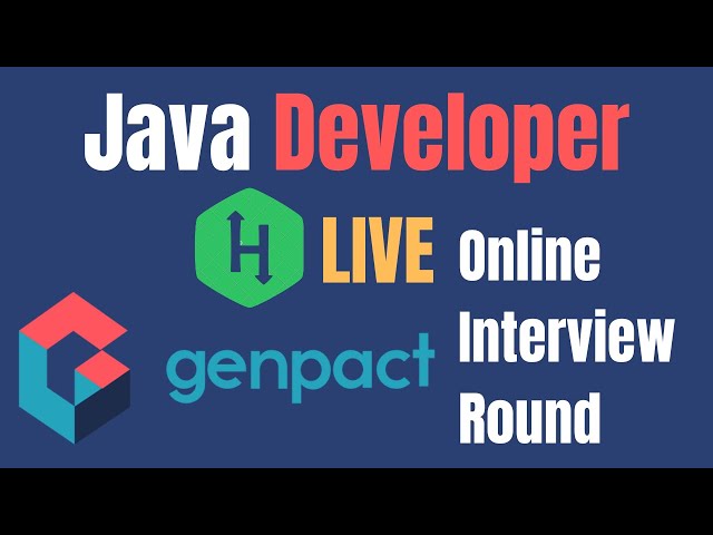 Genpact | Java Developer | HackerRank | Live | Online Interview Round | JUnit | Java 8