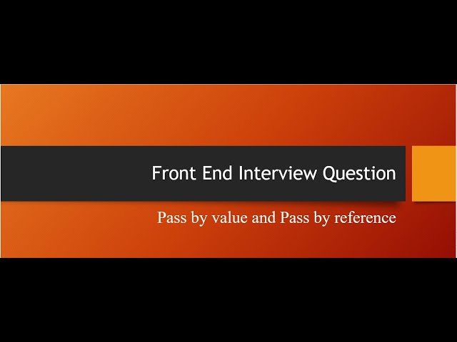 pass by value and pass by reference |Most Asked Interview Questions #javascript #interview #frontend