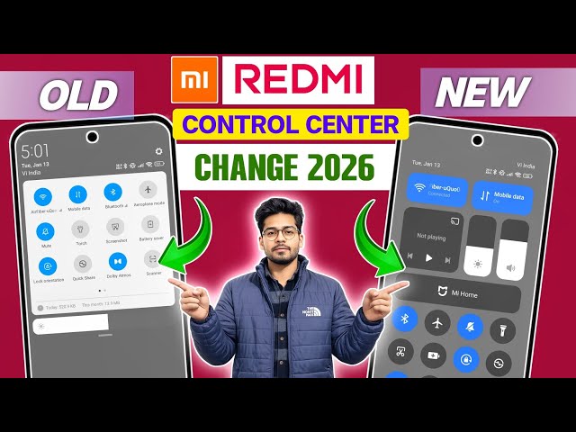 How To Change Control Center Setting In Redmi | Redmi Control Center Change | HyperOs Control Center