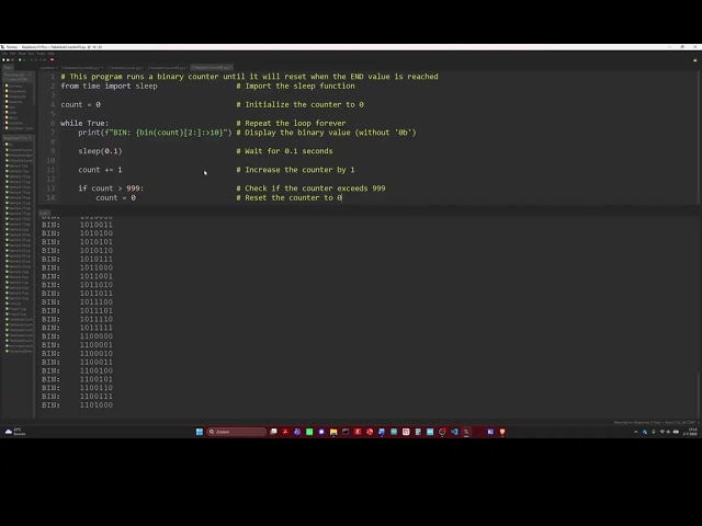 #123 BinaryCounter in MicroPython