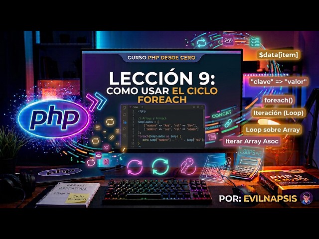 Curso PHP - Lección 9 - Cómo usar el ciclo foreach