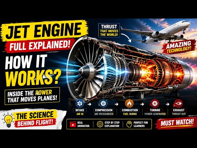 How Jet Engines Work ✈️ | Full Jet Engine Explained in 3 Minutes | Amazing Aircraft Technology 