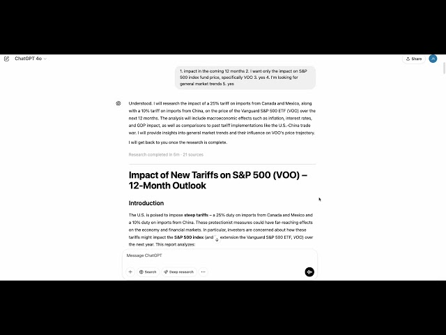 OpenAI Deep Research Test