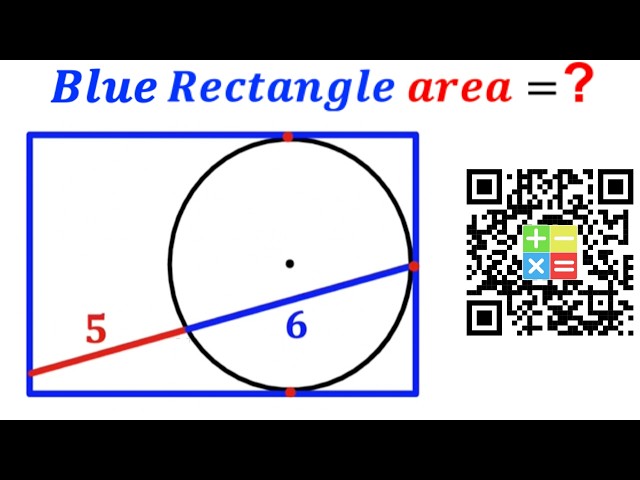 Can you find area of the Blue Rectangle? | (Circle) | #math #maths | #geometry
