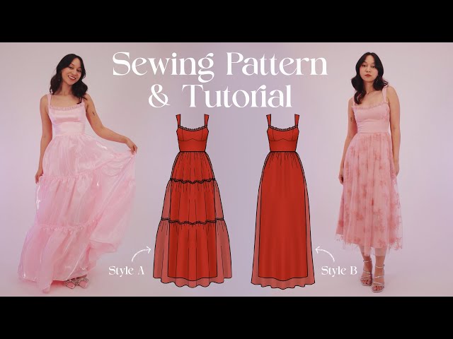 The Perfect DIY Prom & Wedding Guest Dress (Sewing PATTERN & TUTORIAL) // Ruffle Tiered Dress