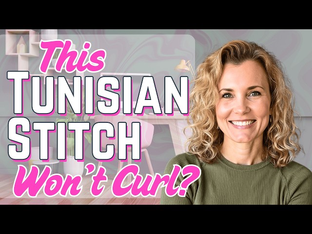 Tunisian Half Double Crochet Stitch Tutorial | The NO-Curl Quinn Camping Blanket #tunisiancrochet