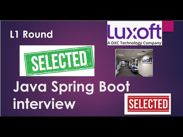 Core Java, Java 8, Spring Boot, Microservice Interview Questions | Luxoft | L1 Round