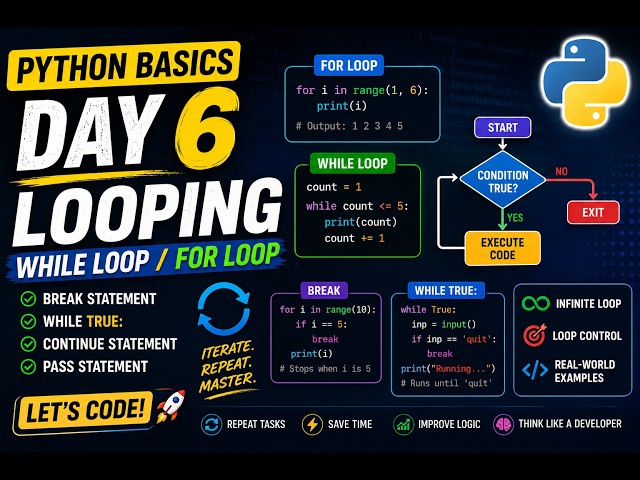 Day6 : "Iteration/Looping": for loop and while loop