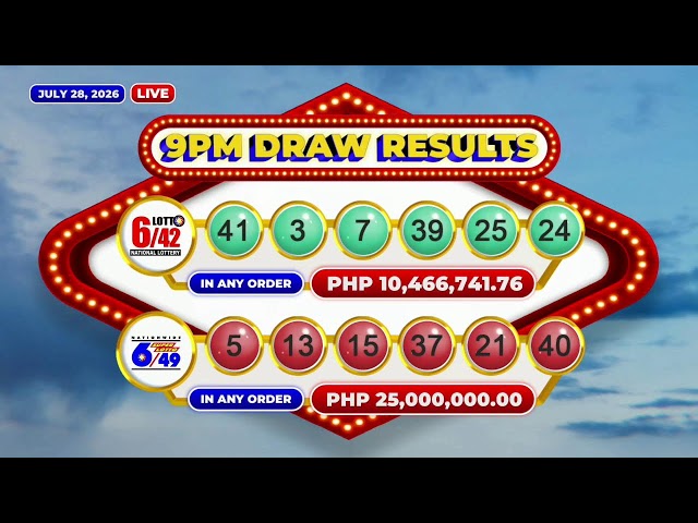 [LIVE] PCSO 9:00 PM Lotto Draw - July 28, 2026