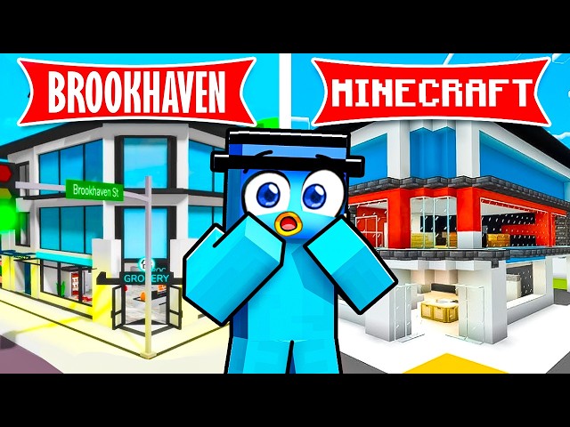 Jugué a Brookhaven dentro de Minecraft!