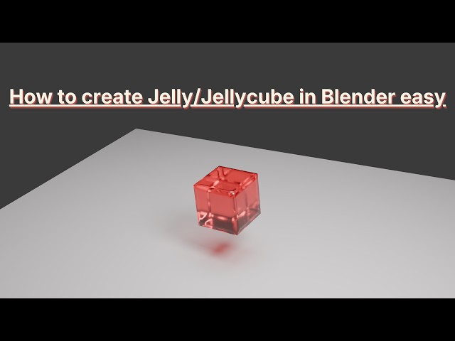 How to create Jelly/Jellycube in Blender (long video) #blender #blendertutorial #blenderanimation