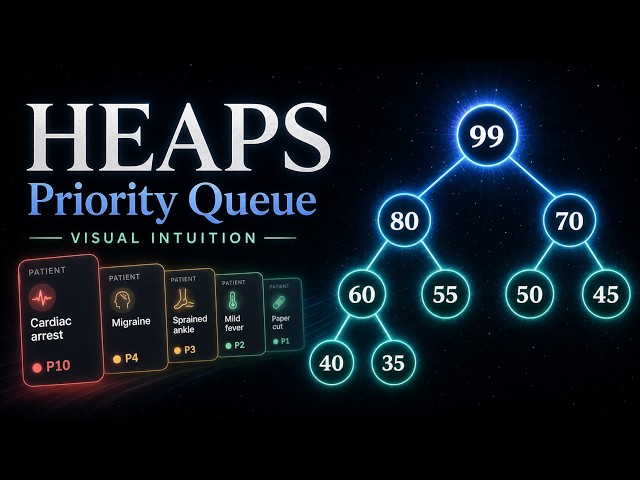 Heaps Explained Visually: Priority Queues, Heapify, and Heapsort