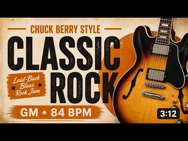 Laid-Back Blues Rock Jam 🎸 | G Major Guitar Backing Track – 84 BPM