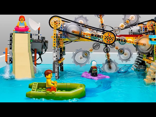 Building a Lego Water Park with a Working Lazy River