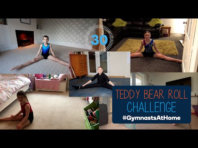 #GymnastsAtHome - Teddy Bear Roll Challenge