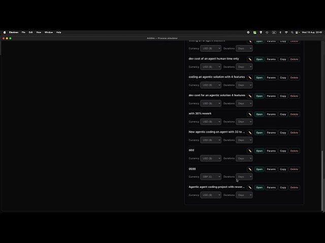 Simulation of coding acceleration from using AI coding in an Agentic AI project