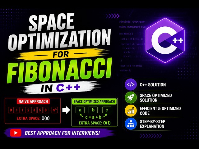 Fibonacci Space Optimization | Dynamic Programming in C++