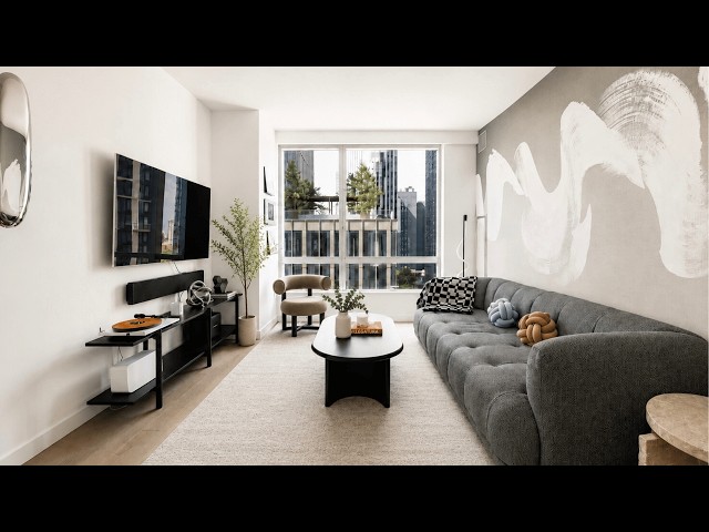 INSIDE a Designer Home at Brooklyn Point with an Iconic Rooftop Pool | SERHANT. Tour