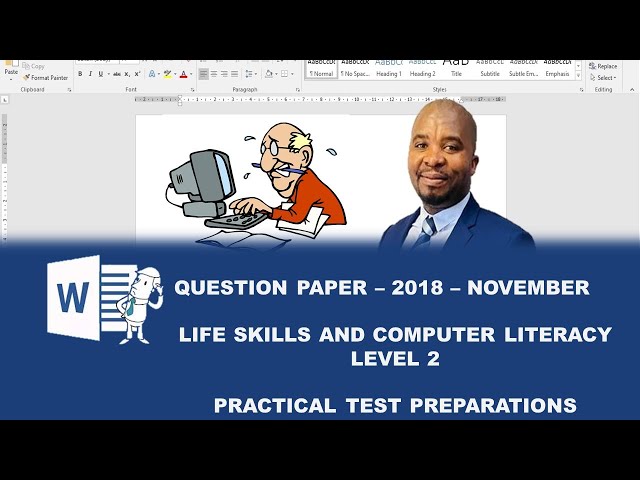 QUESTION PAPER - LIFE SKILLS AND COMPUTER LITERACY PRACTICAL - PART 1