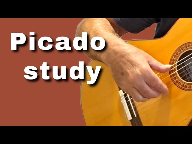 Sevillanas Melody in E Minor – Picado Study + TAB