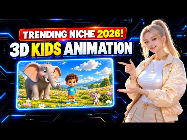 How to Make 3D Kids Animation Videos | Trending AI Niche 2026!