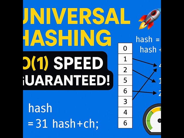 Universal Hashing Functions Made Simple 🔥 | O(1) Dictionary Operations & Collisions Solved!